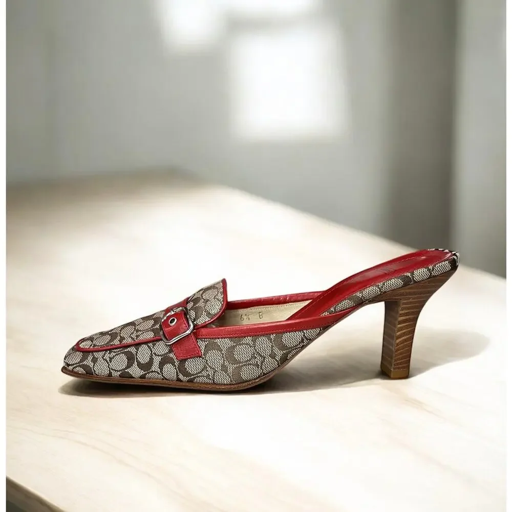 Vintage Coach P073 Gwynne Signature Mule Size 6.5B